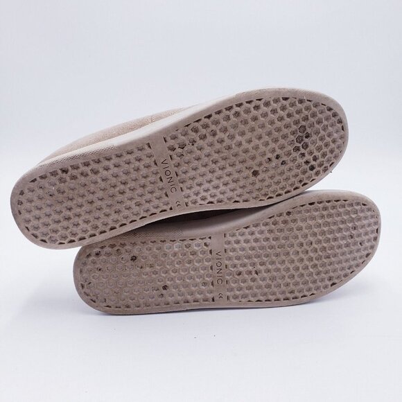 Vionic Womens Size 9.5 Jean Suede Comfort Sneaker Shoe Beige Tan Lace Up Low Top - Picture 8 of 10